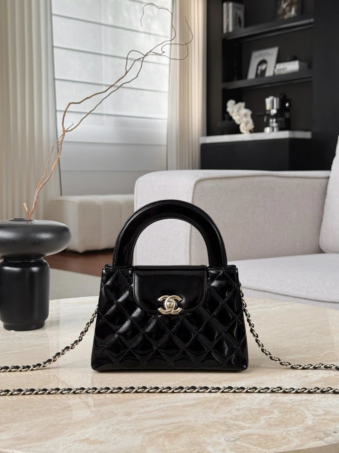 CHANEL Mirror calfskin Kelly Handle Bag - image 2