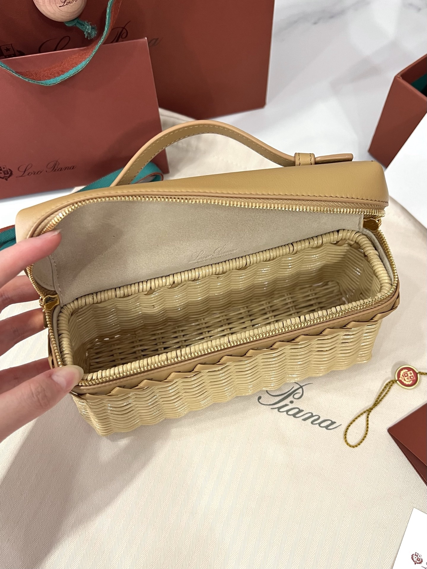LORO PIANA Extra Pocket L19 East-West Wicker - image 7