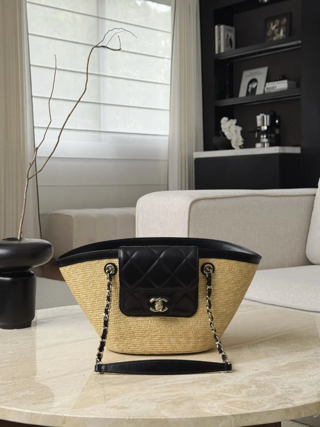 CHANEL Tote Braided Straw - image 3
