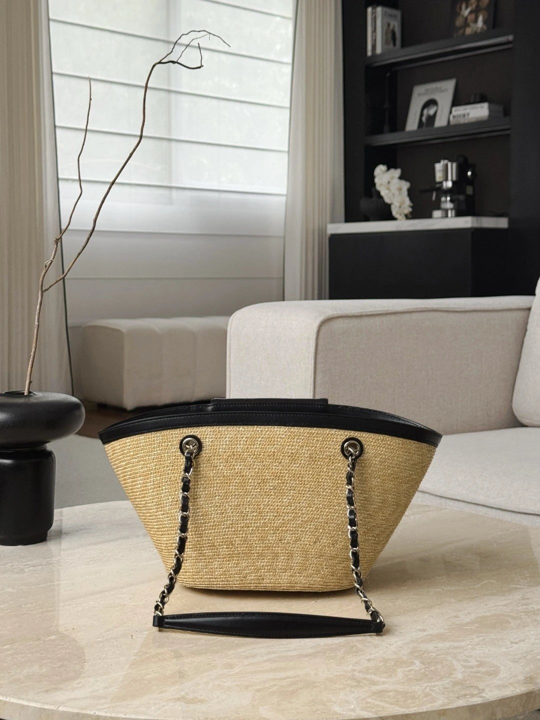 CHANEL Tote Braided Straw - image 5