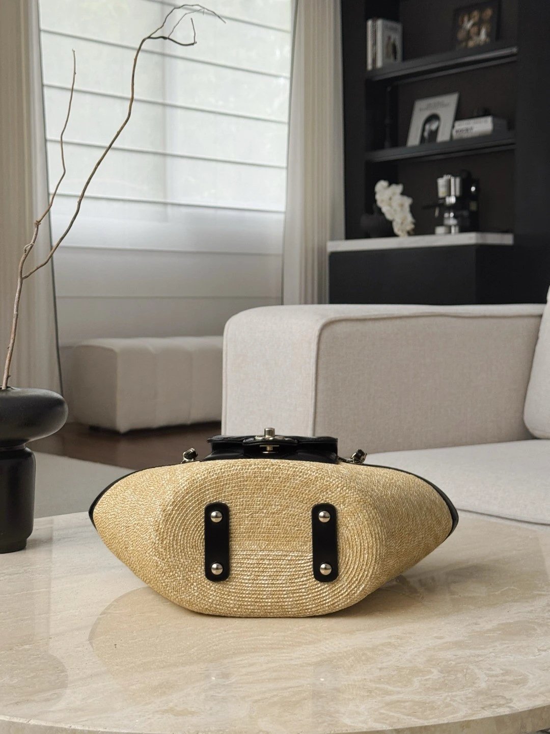 CHANEL Tote Braided Straw - image 6