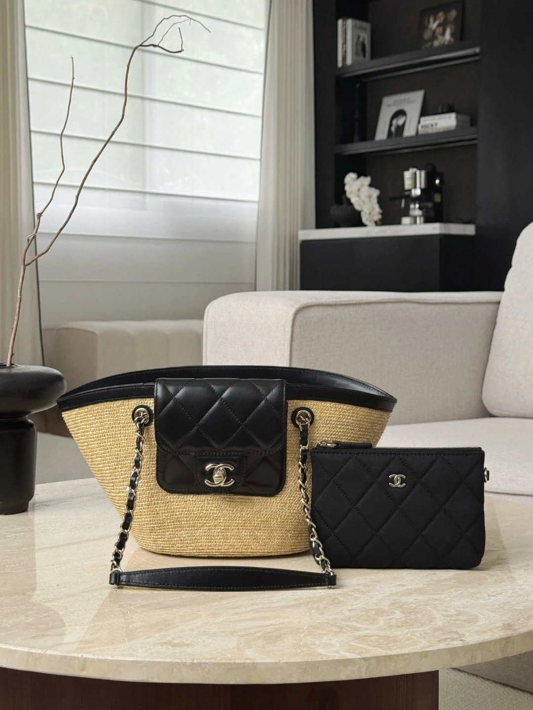 CHANEL Tote Braided Straw - image 2