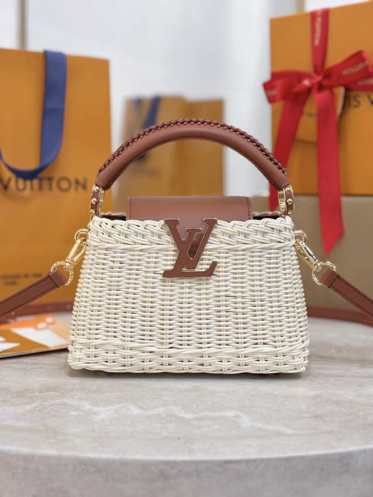 LV Capucines Mini Wicker Bag - image 2