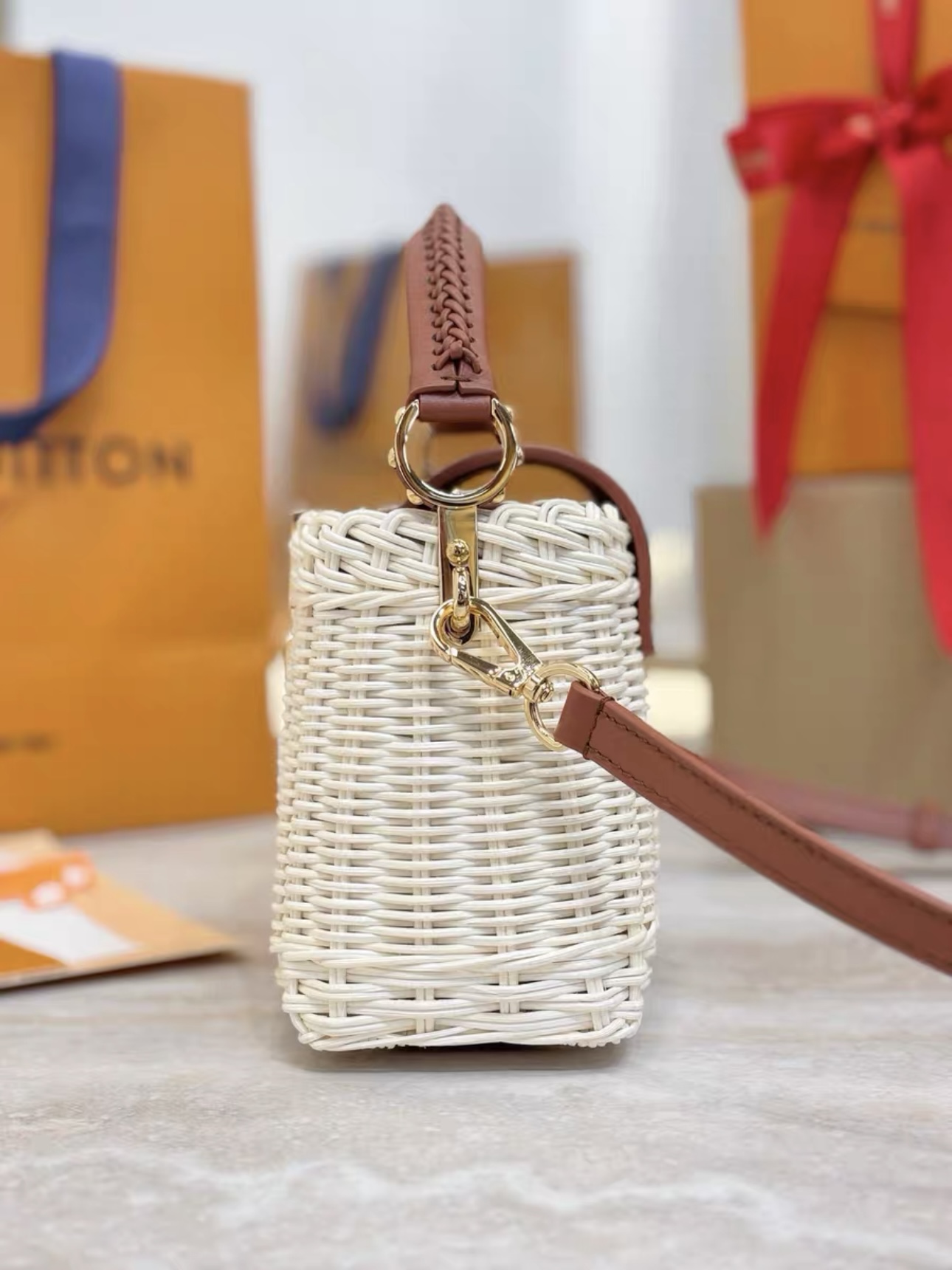 LV Capucines Mini Wicker Bag - image 3