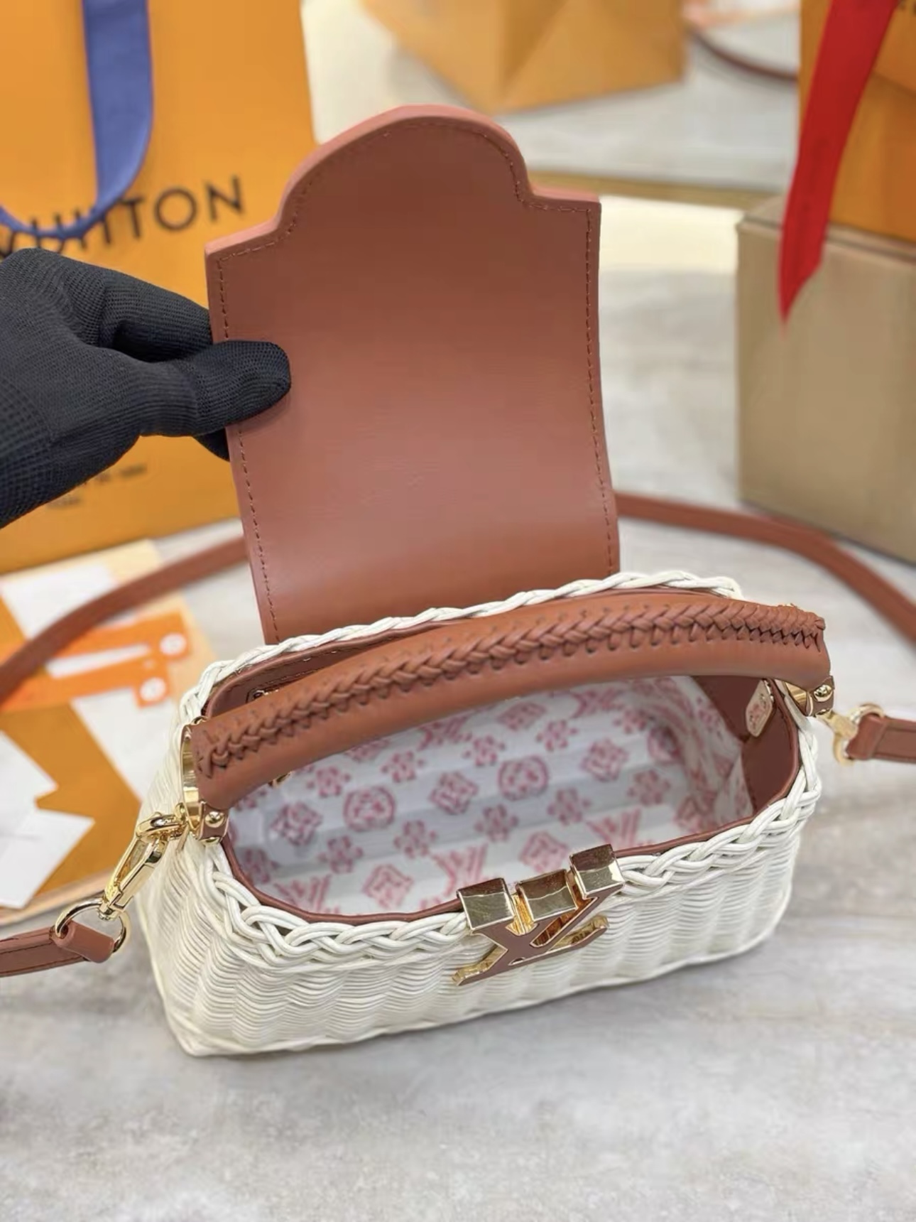 LV Capucines Mini Wicker Bag - image 6
