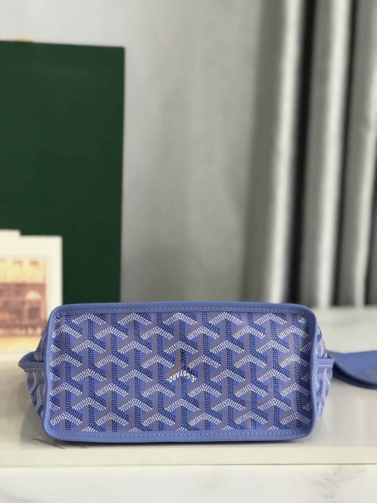 GOYARD Limited Edition Iris Goyardine Canvas and Chevroches Calfskin Saint Louis - image 5