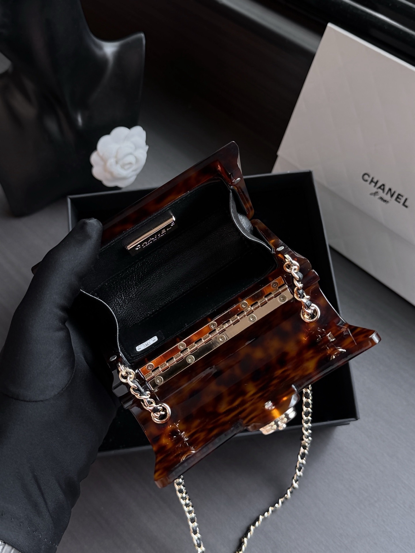 CHANEL MINI EVENING BAG Plexi - image 5