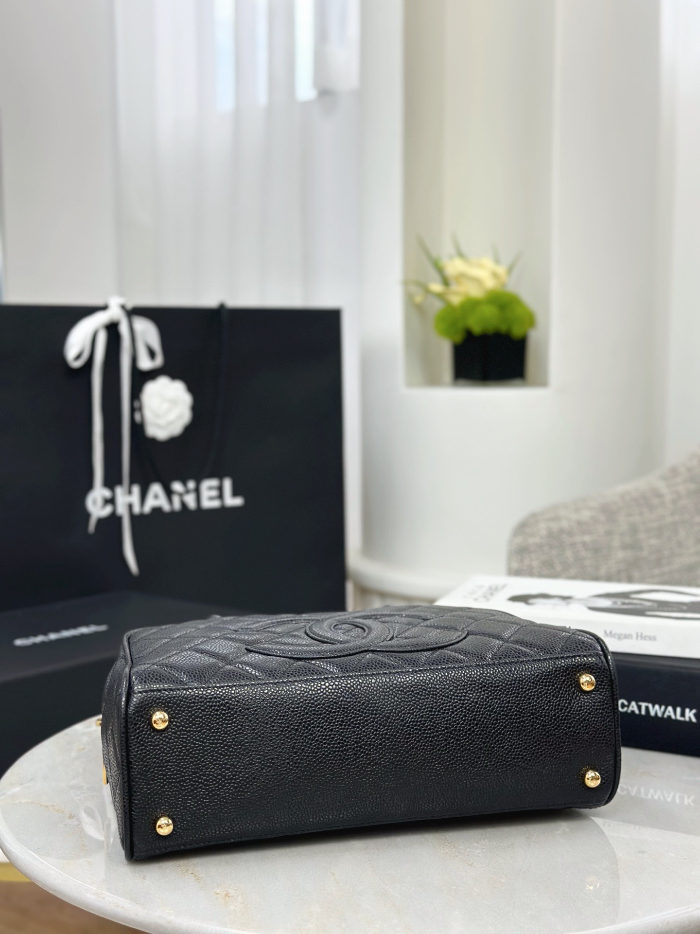 CHANEL Vintage Matelassé Mini Boston Handbag - image 5