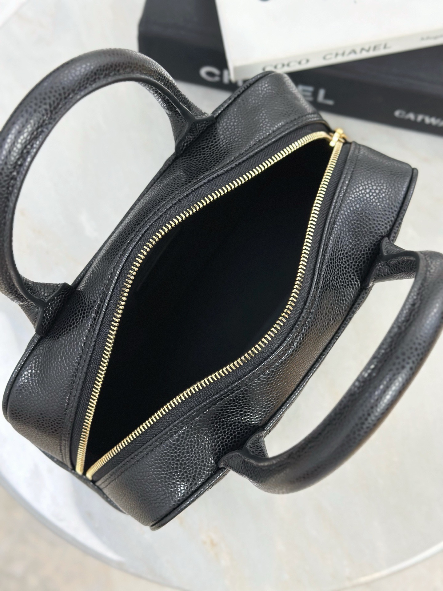 CHANEL Vintage Matelassé Mini Boston Handbag - image 7