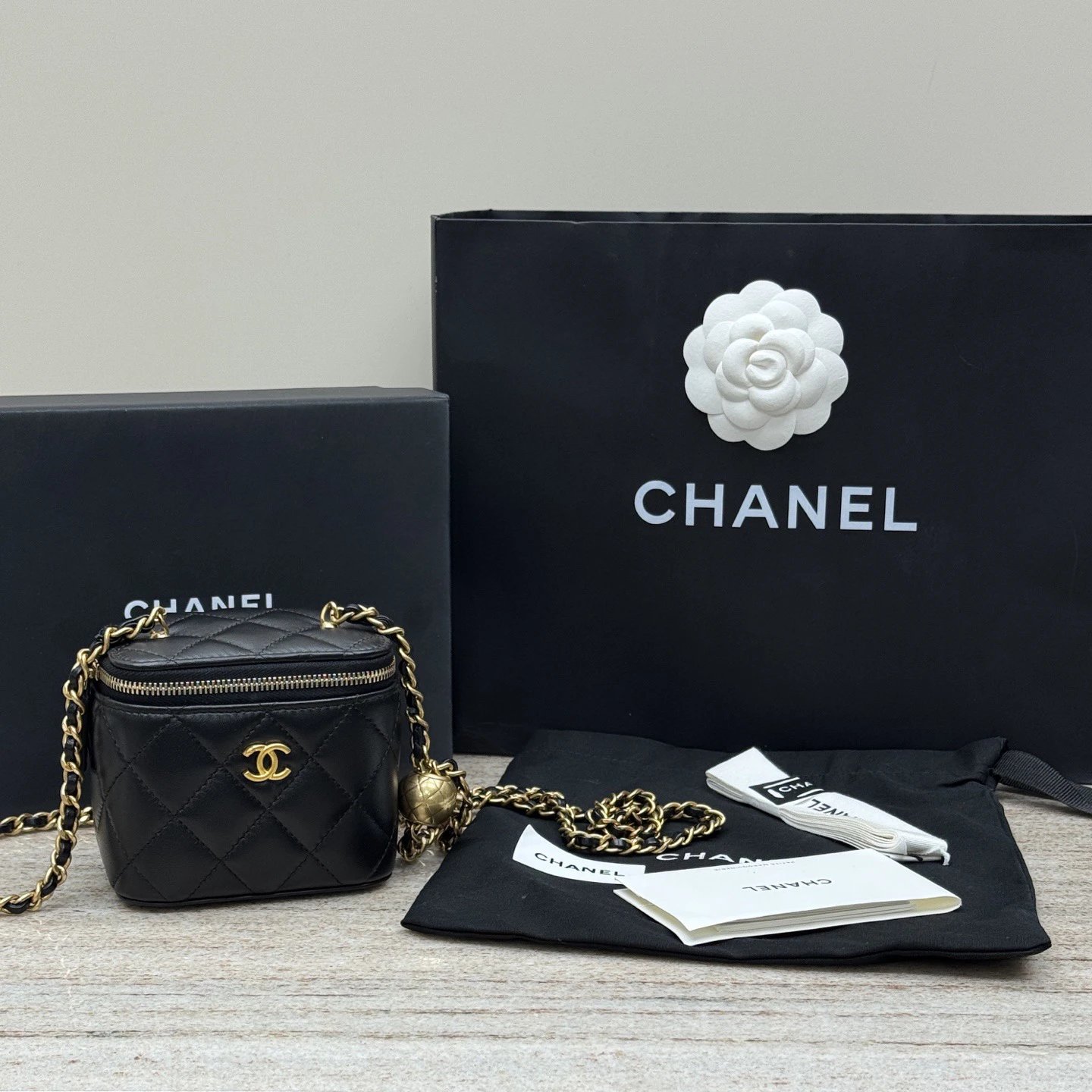 CHANEL 24K Lambskin MINI Vanity Bag - image 11