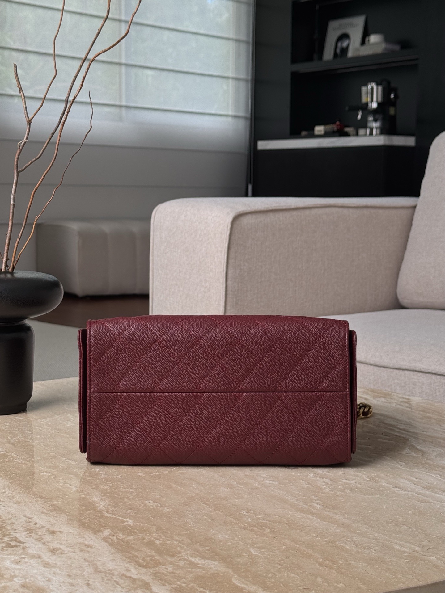 CHANEL 25C Hobo Bag Caviar leather In Burgundy - image 5