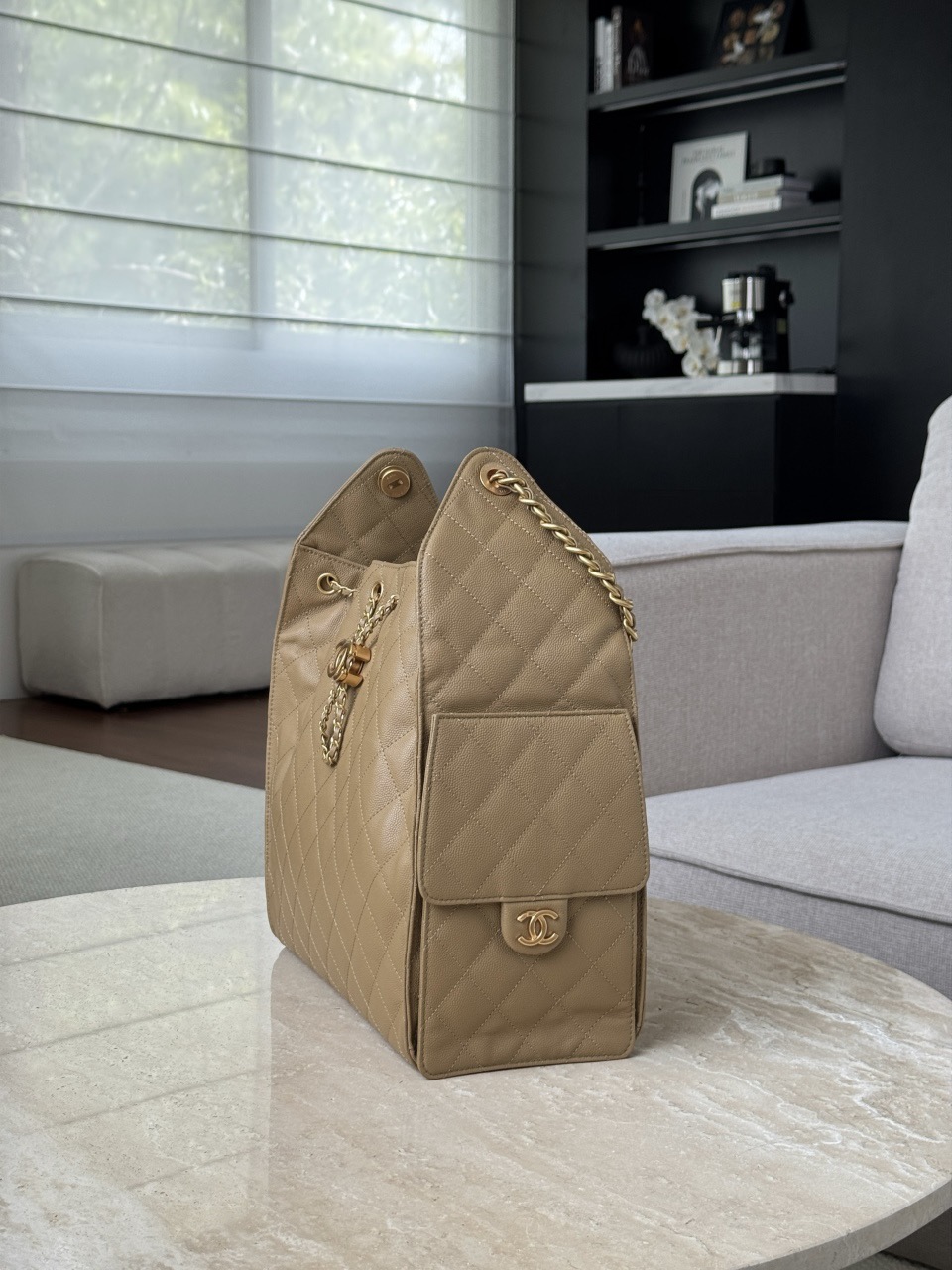CHANEL 25Bag Caviar leather In Dark Khaki - image 4