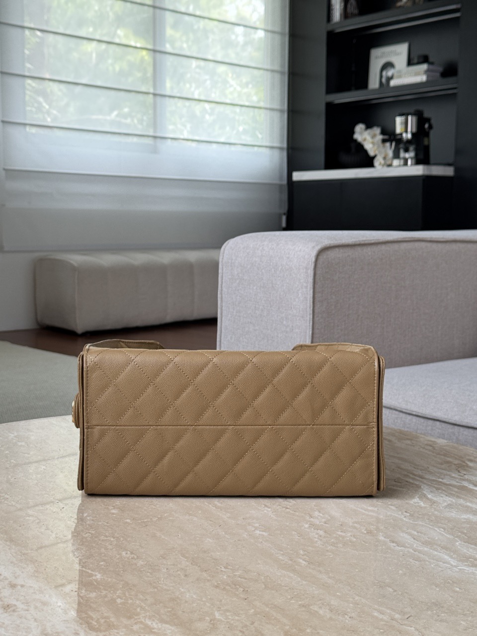 CHANEL 25Bag Caviar leather In Dark Khaki - image 5