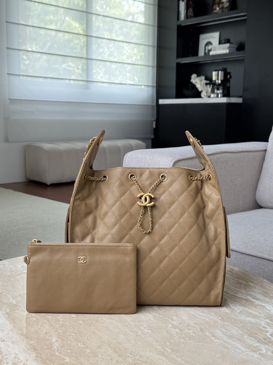CHANEL 25Bag Caviar leather In Dark Khaki - image 2