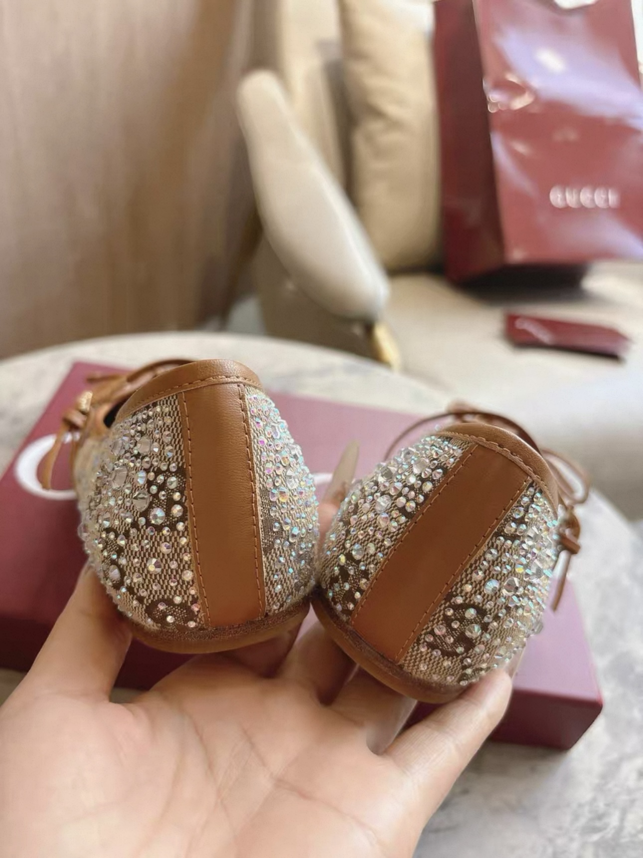GUCCI Crystal Horsebit ballet flat - image 6