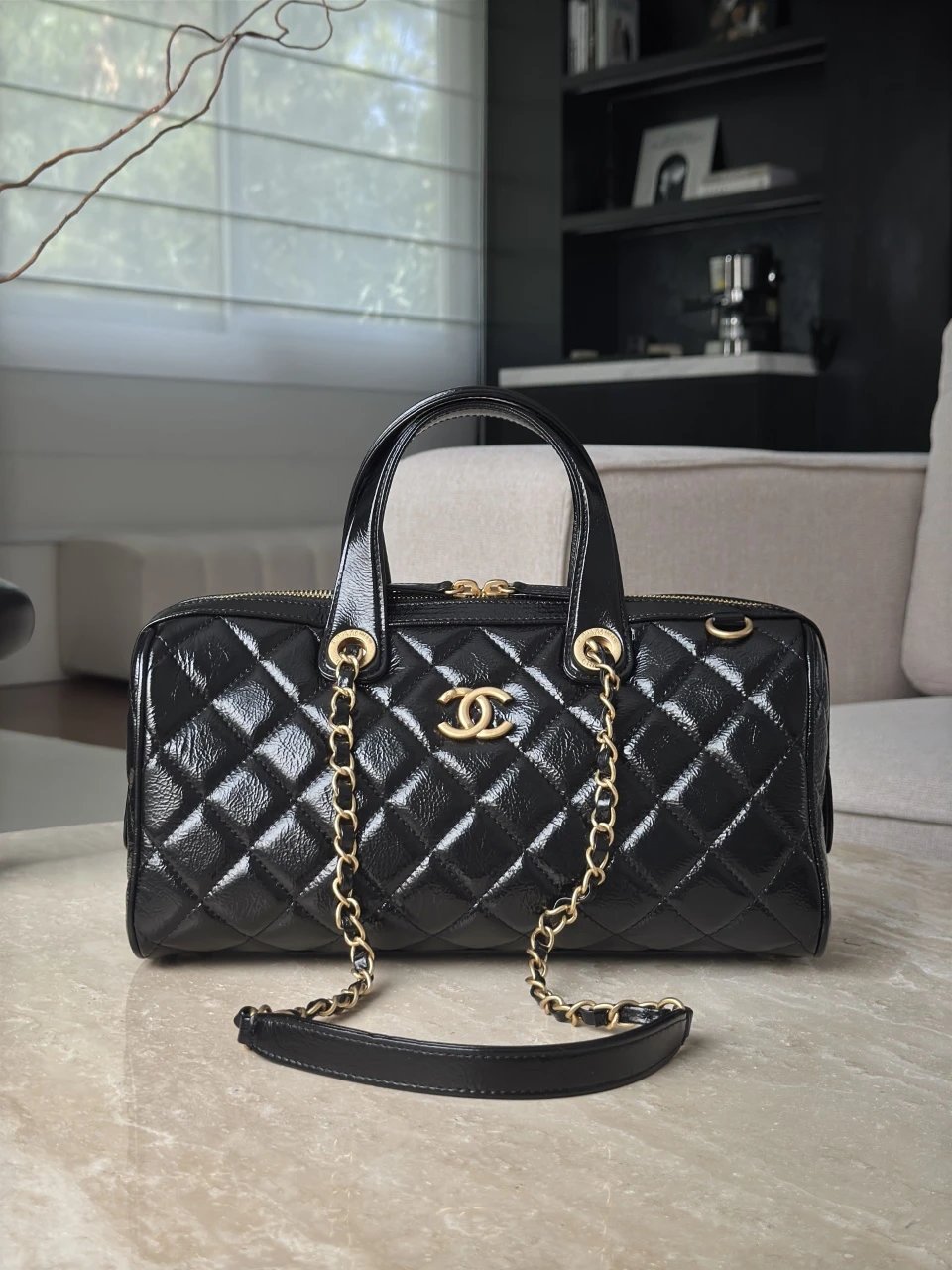 CHANEL 25A Large Bowling Bag - image 2