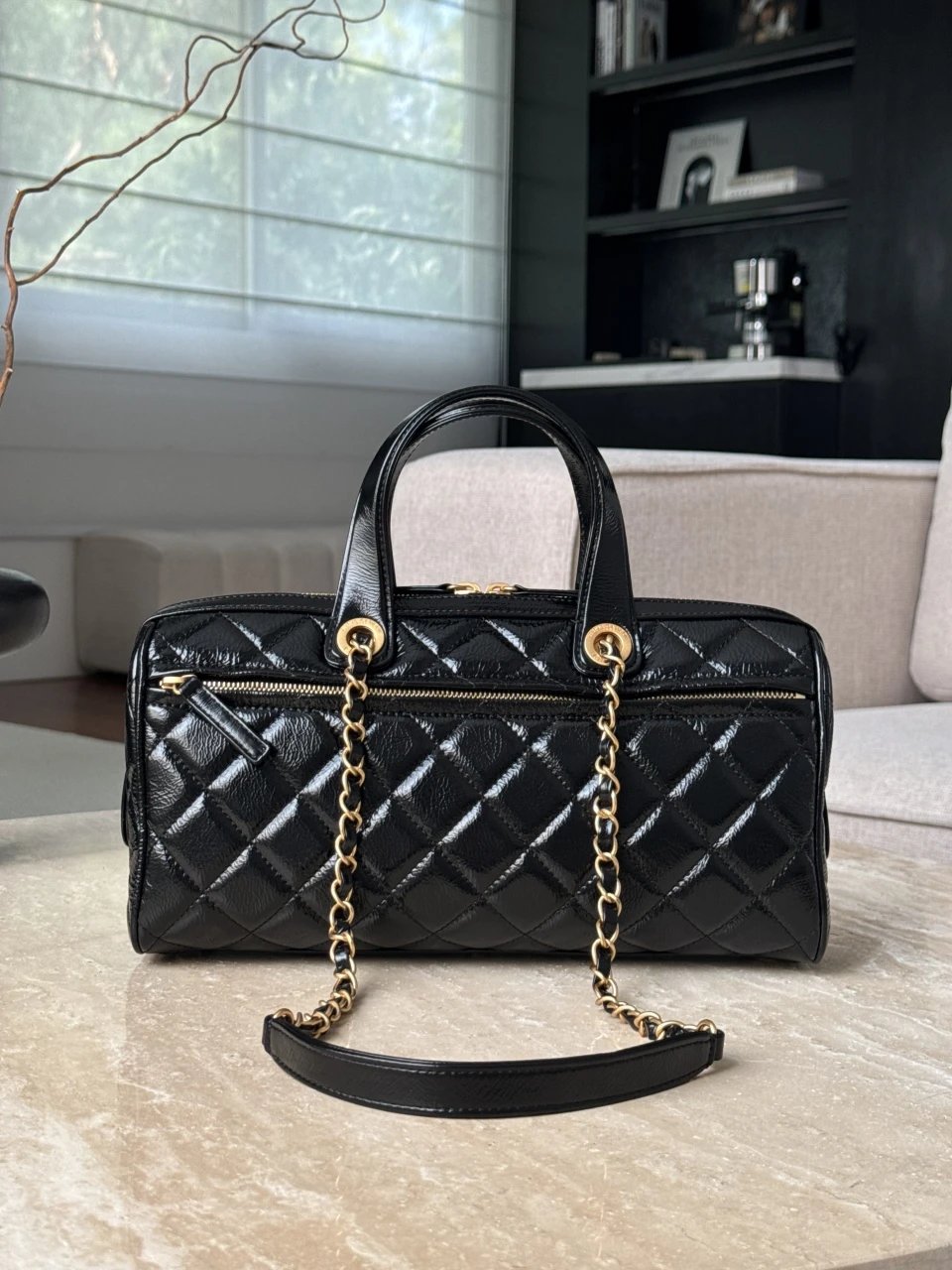 CHANEL 25A Large Bowling Bag - image 3
