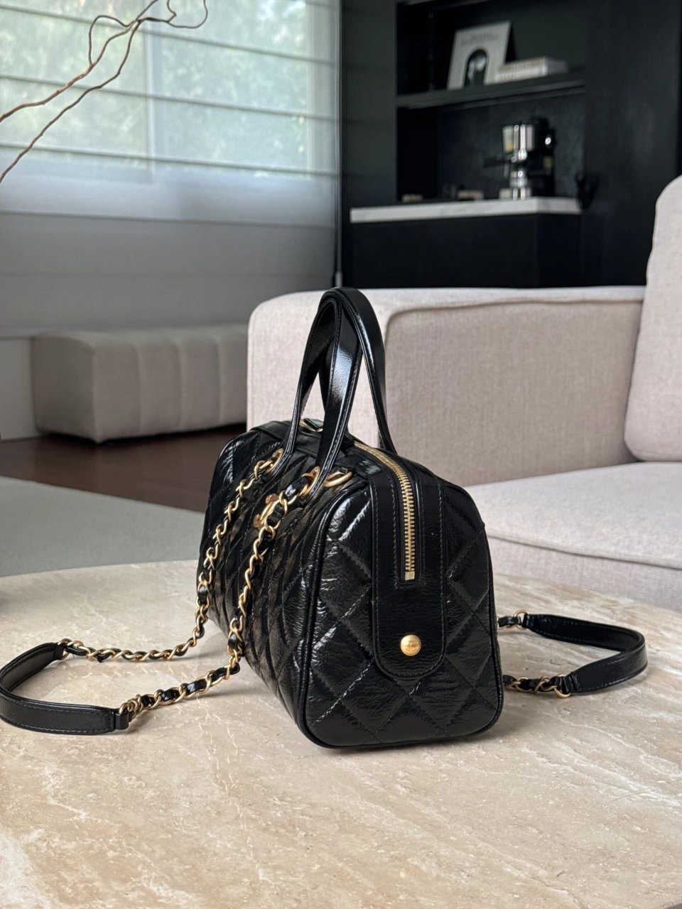 CHANEL 25A Large Bowling Bag - image 4