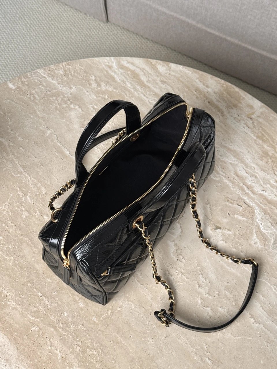 CHANEL 25A Large Bowling Bag - image 6