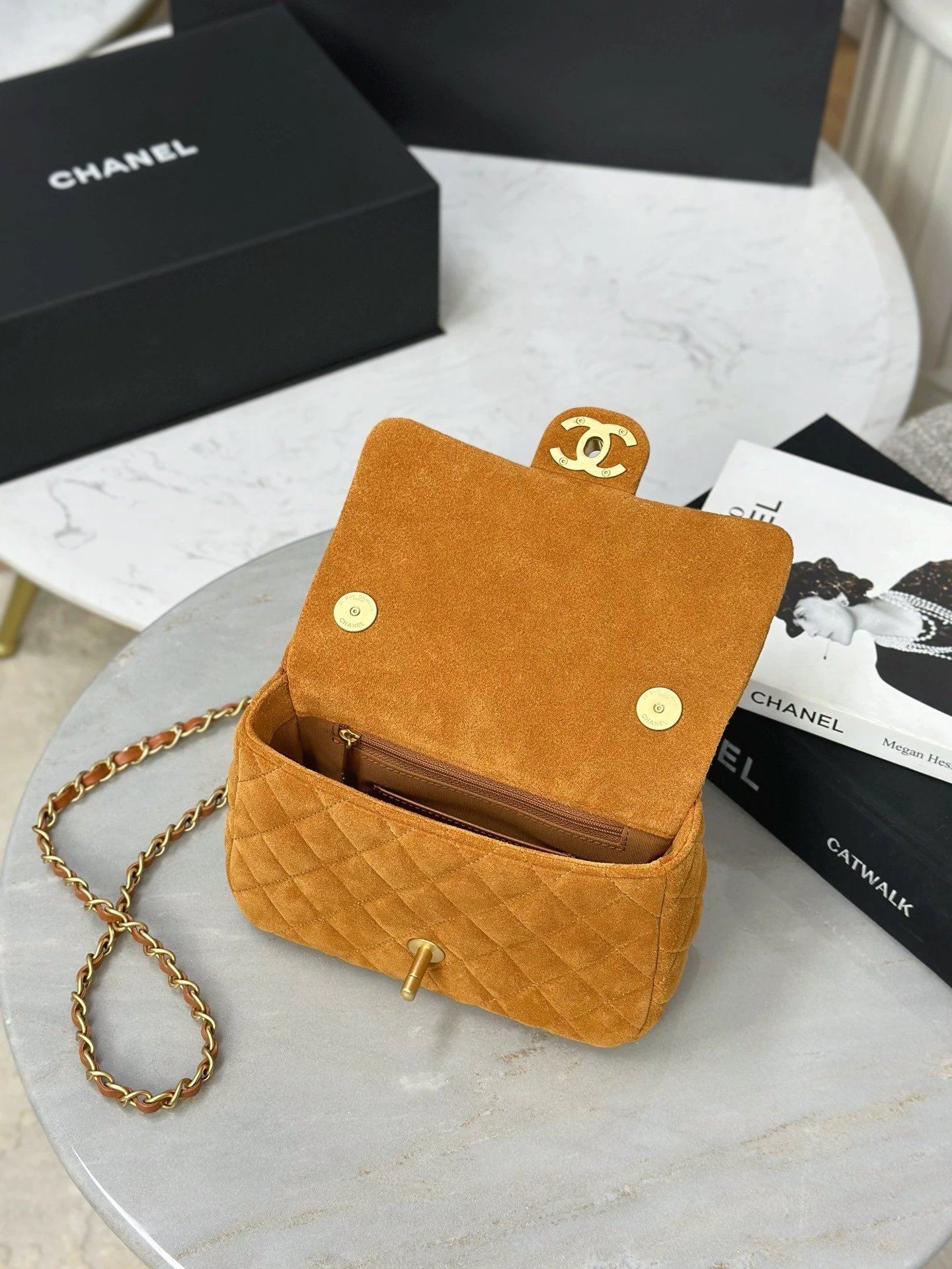 CHANEL 26C Suede Flap Bag MINI - image 6
