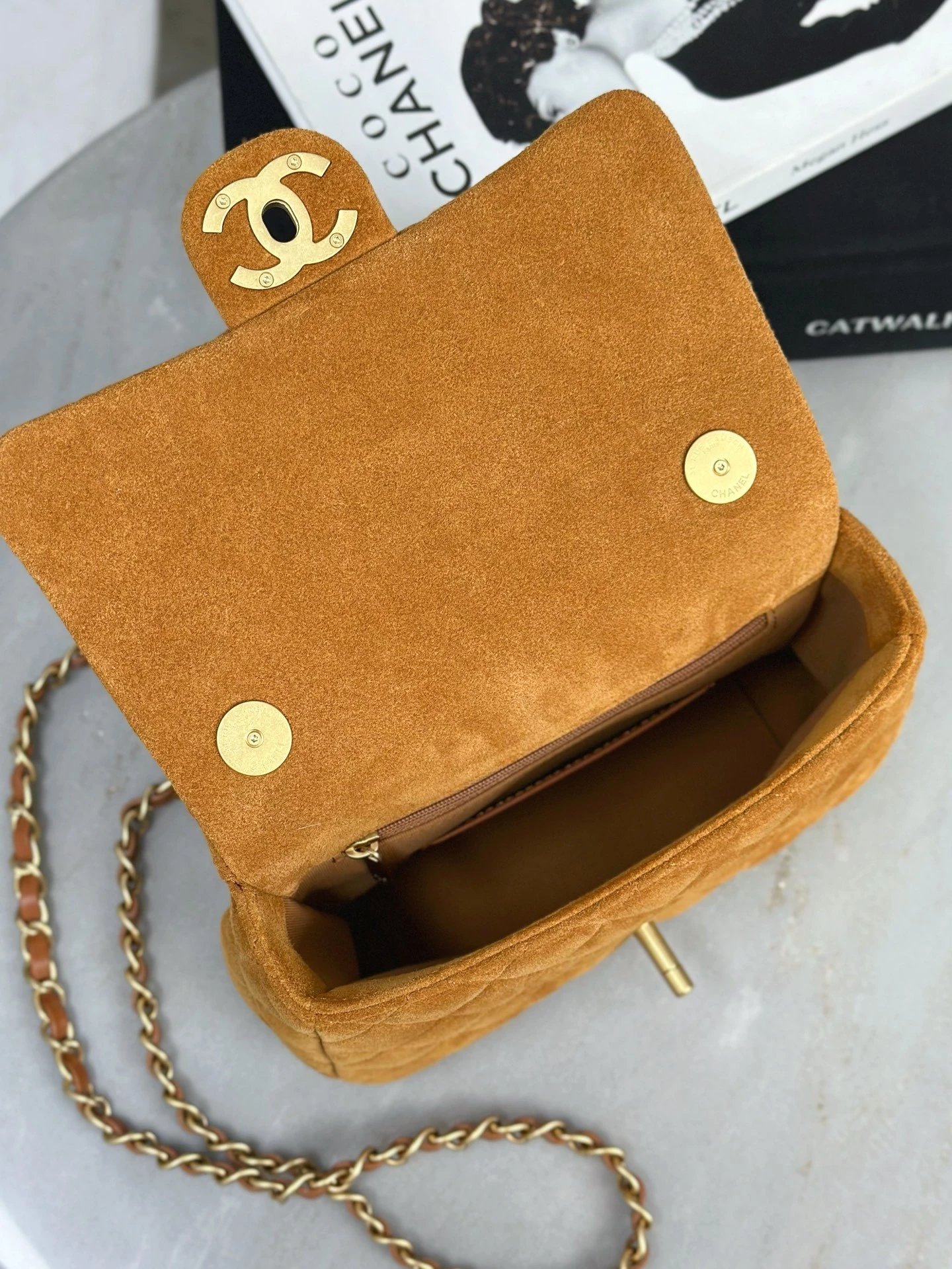 CHANEL 26C Suede Flap Bag MINI - image 7