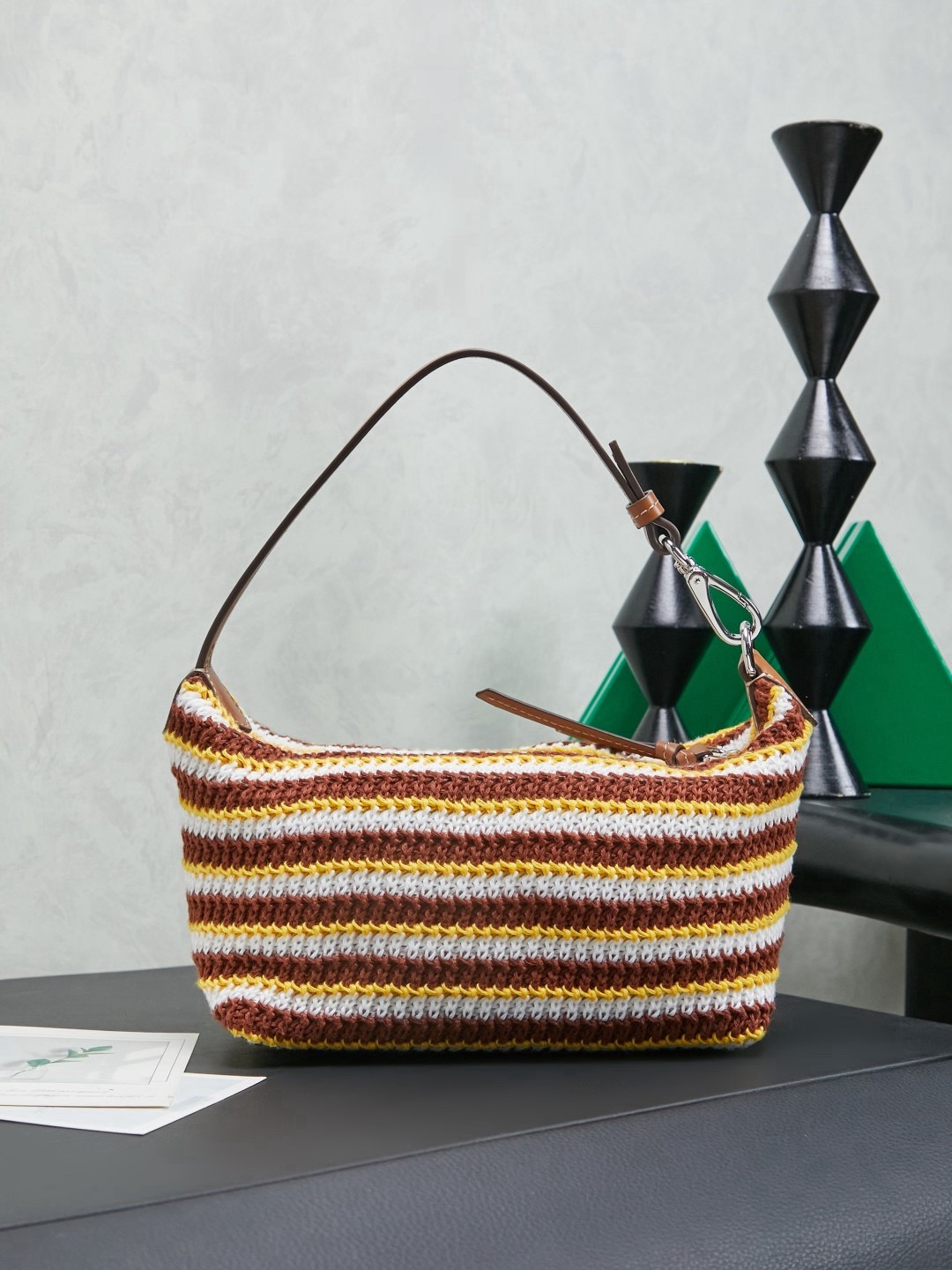 MIUMIU Crochet pouch Cognac/Yellow - image 3