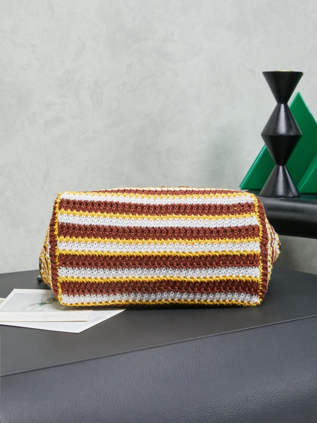 MIUMIU Crochet pouch Cognac/Yellow - image 6