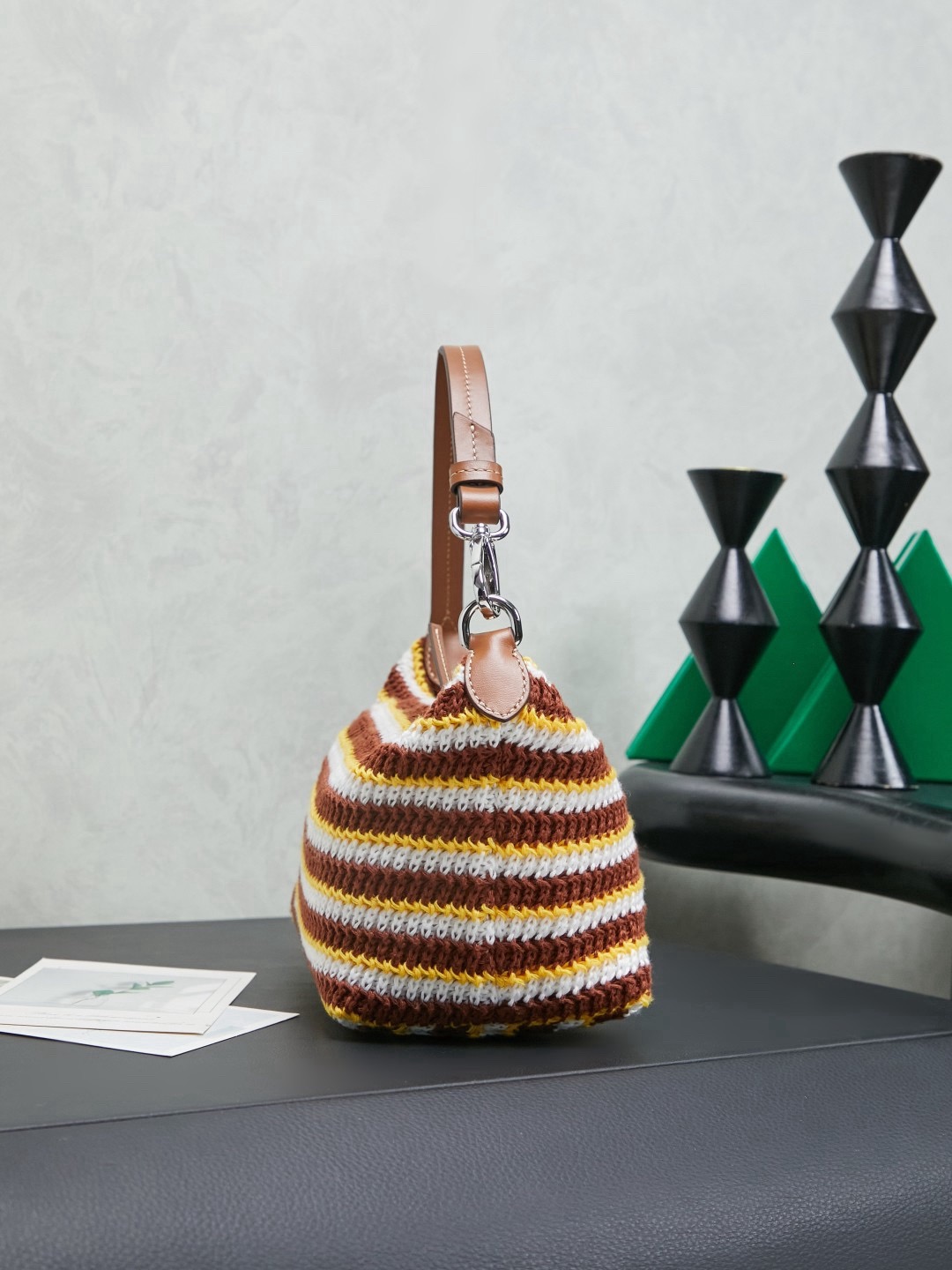 MIUMIU Crochet pouch Cognac/Yellow - image 4