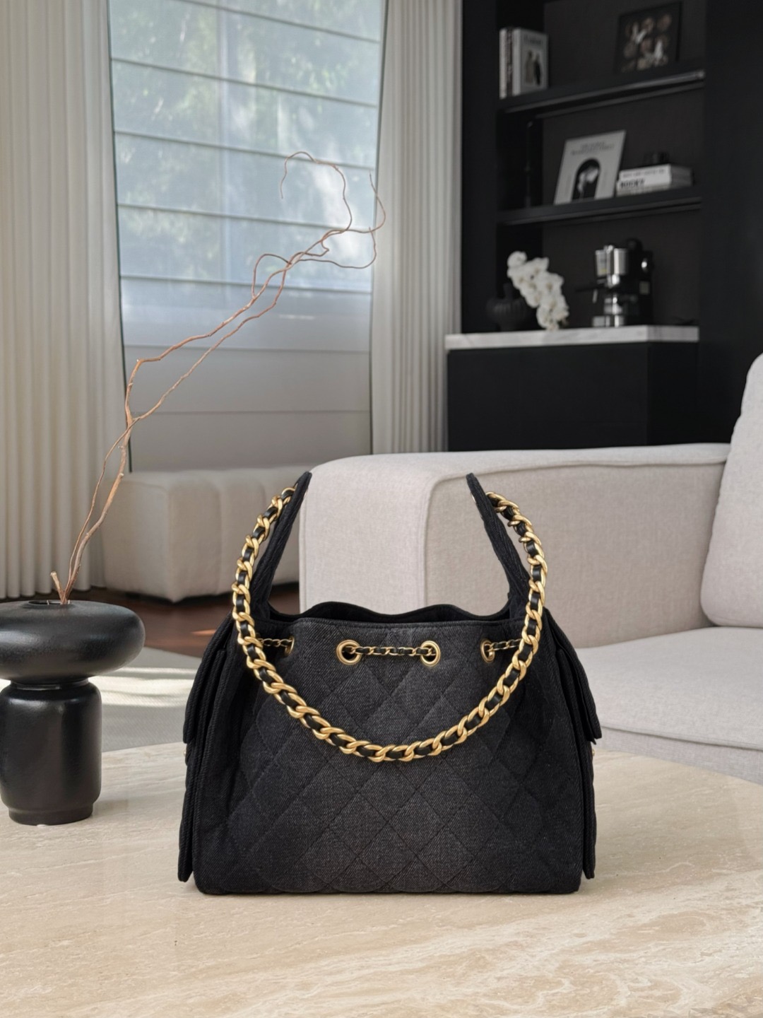 CHANEL 25C 25Bag Wash Denim Grey - image 3