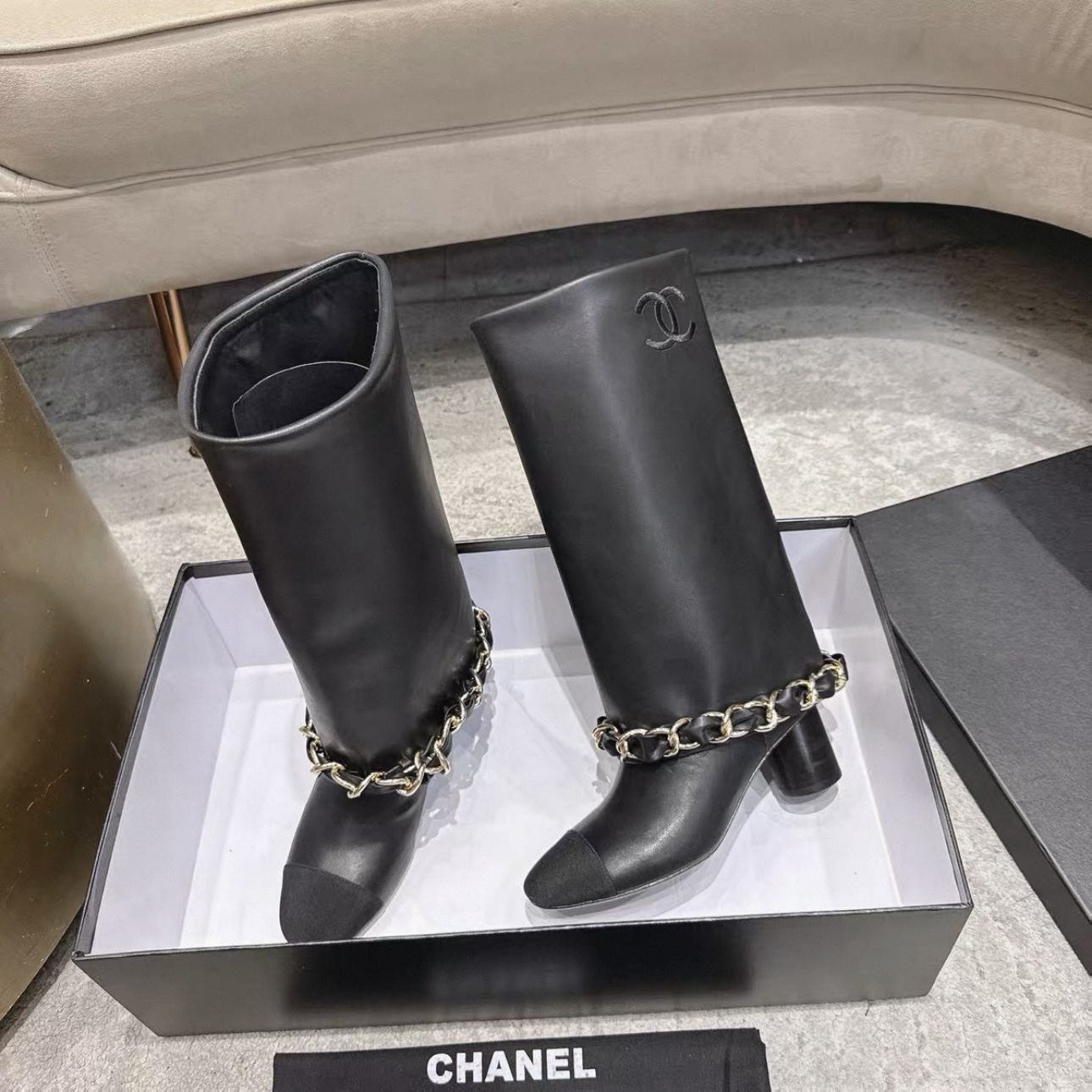 CHANEL High Boots Lambskin - image 3