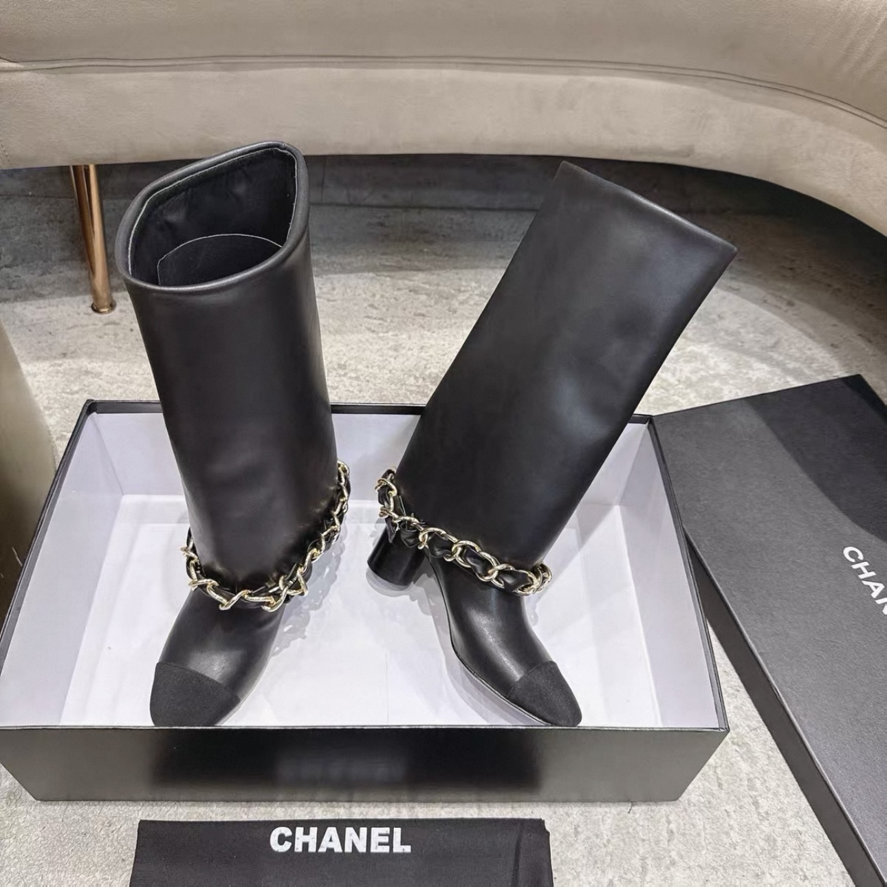 CHANEL High Boots Lambskin - image 4