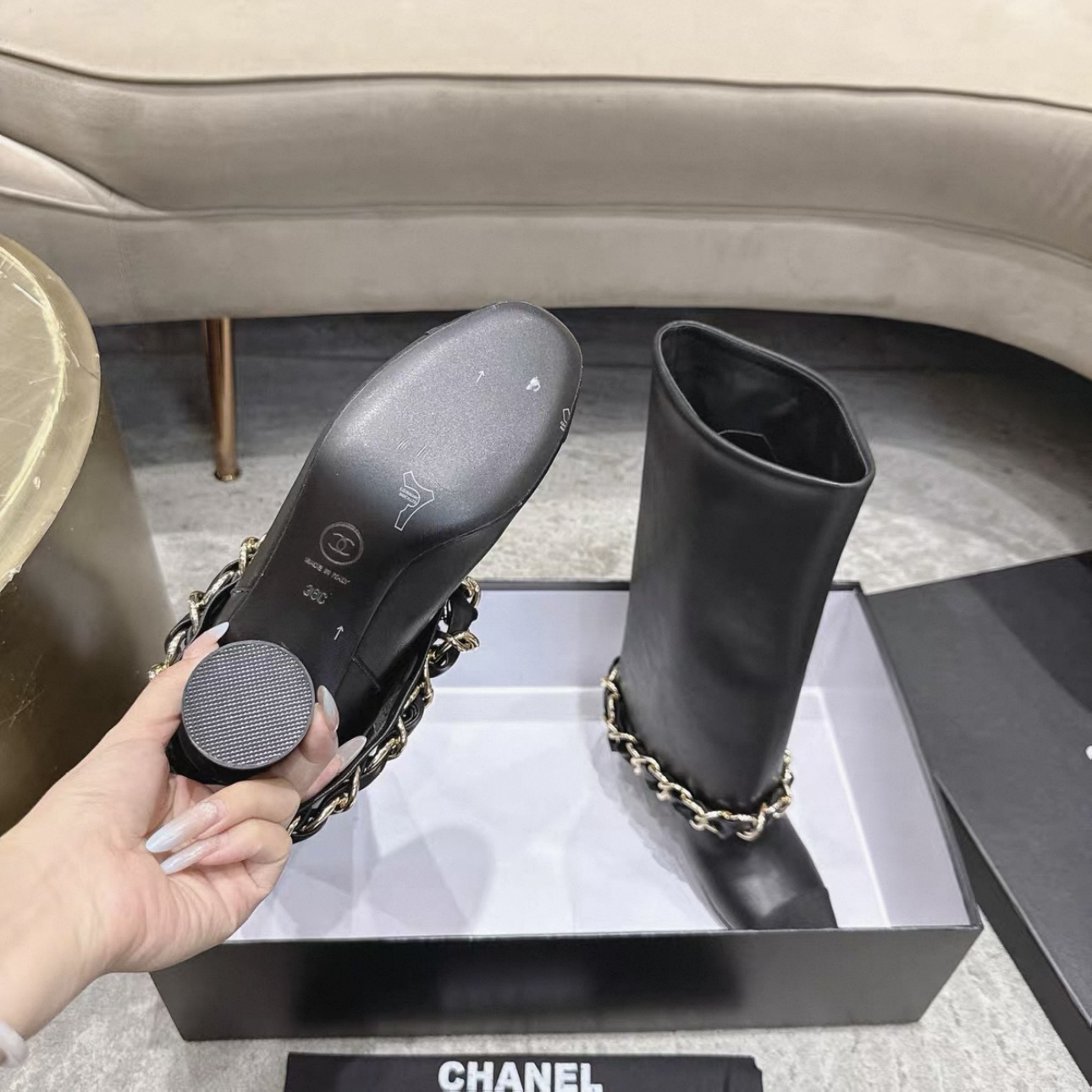 CHANEL High Boots Lambskin - image 5
