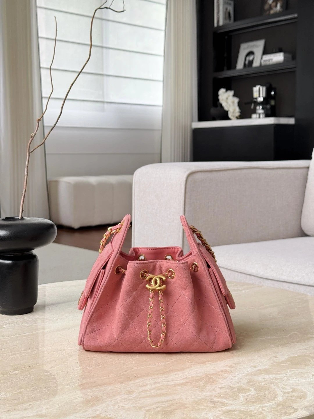 CHANEL 26C MINI Hobobag Suede - image 2