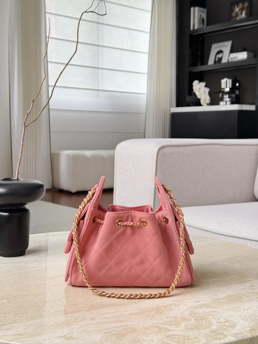 CHANEL 26C MINI Hobobag Suede - image 4