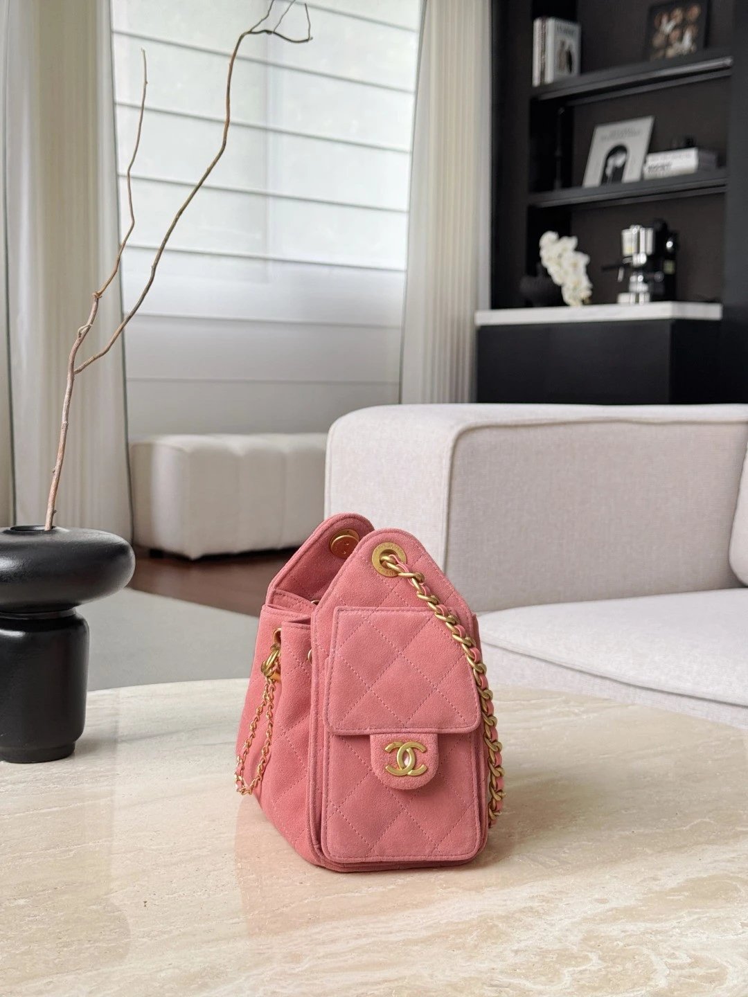 CHANEL 26C MINI Hobobag Suede - image 3