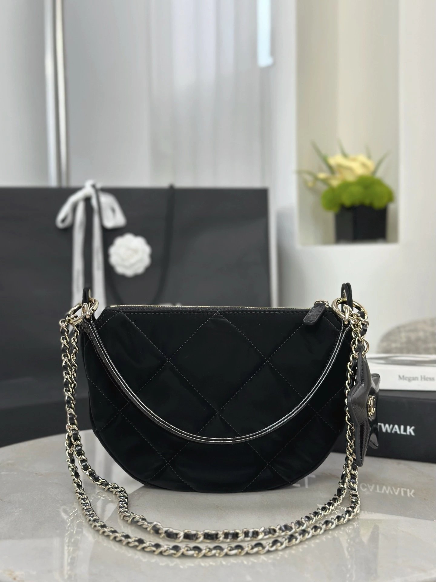 CHANEL 25N Clutch With Chain Velvet-Effect Nylon - image 3