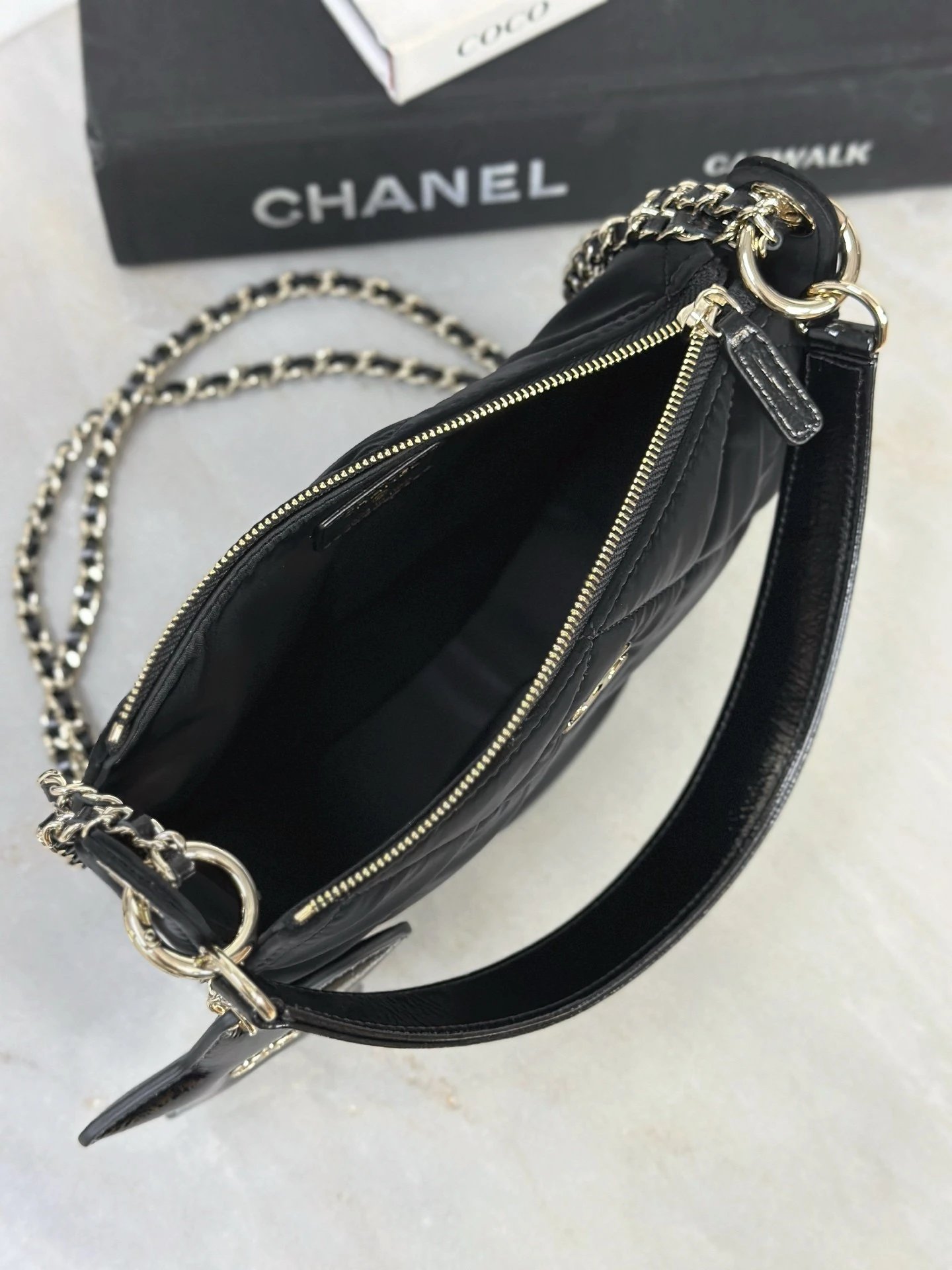 CHANEL 25N Clutch With Chain Velvet-Effect Nylon - image 6