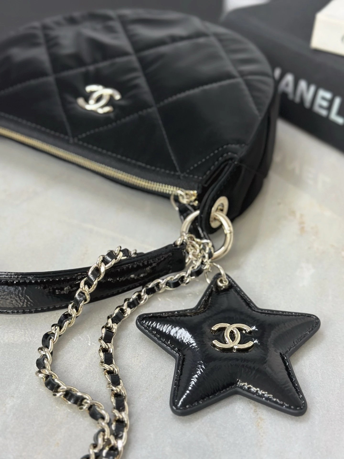 CHANEL 25N Clutch With Chain Velvet-Effect Nylon - image 7