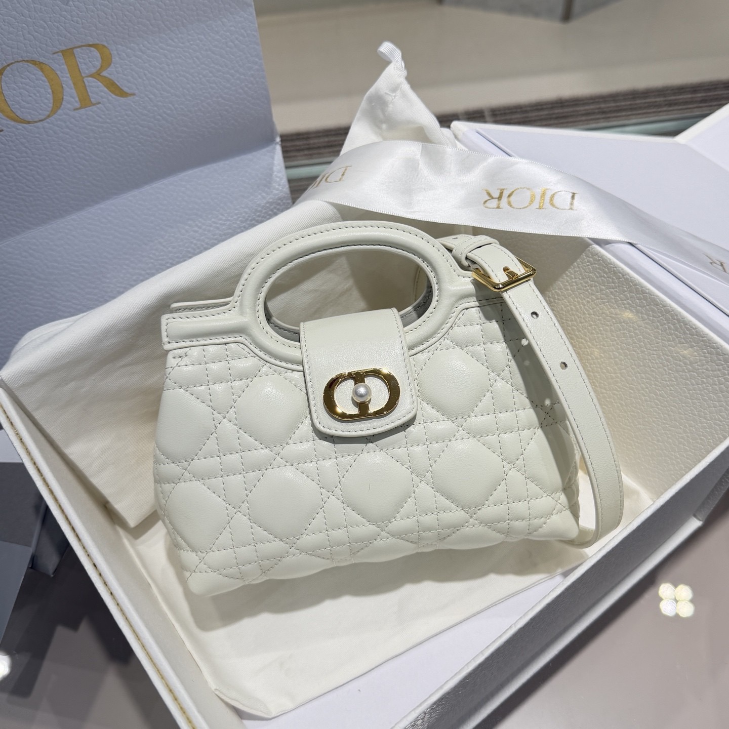 DIOR Jolie Top Handle Mini Bag Cannage Lambskin - image 2