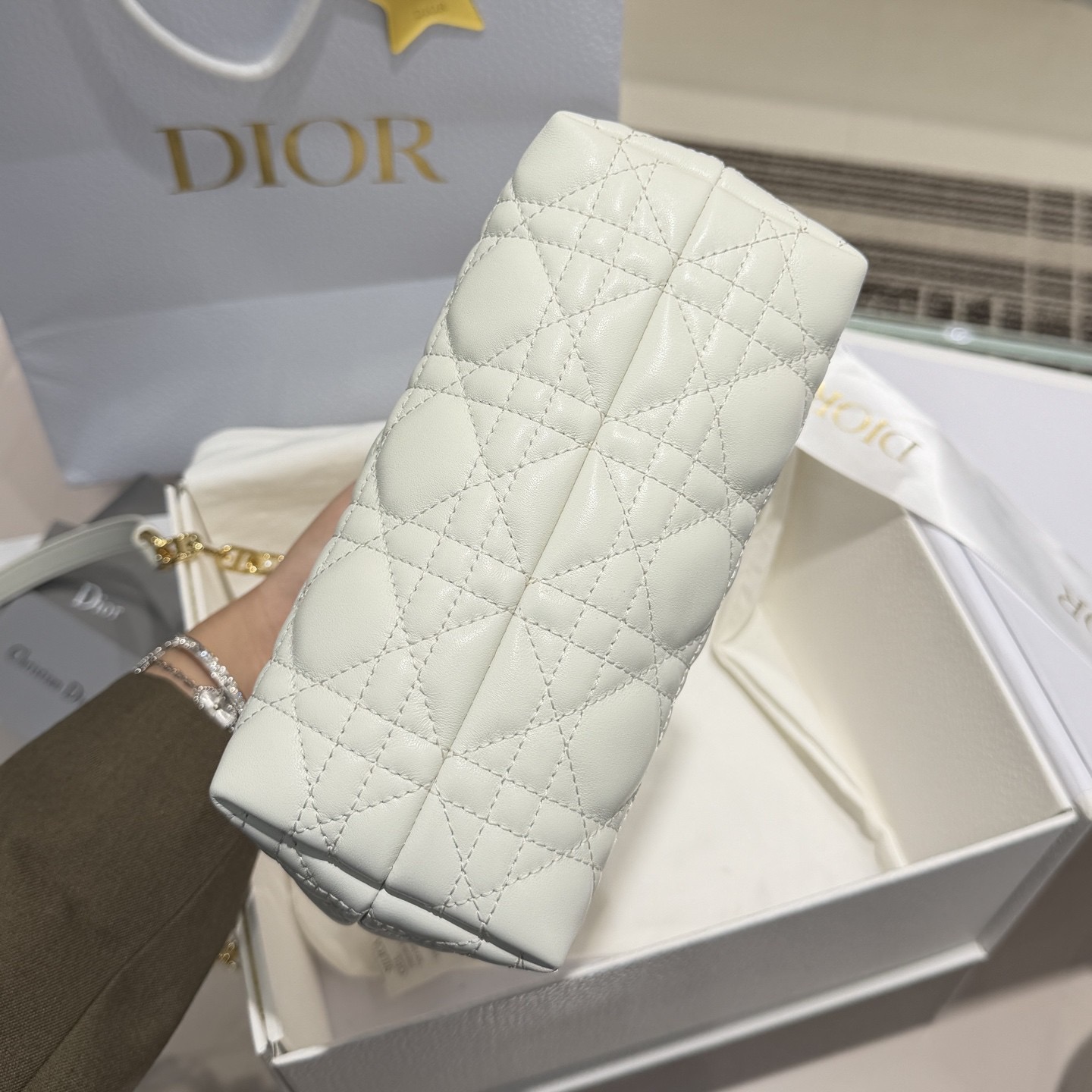 DIOR Jolie Top Handle Mini Bag Cannage Lambskin - image 5