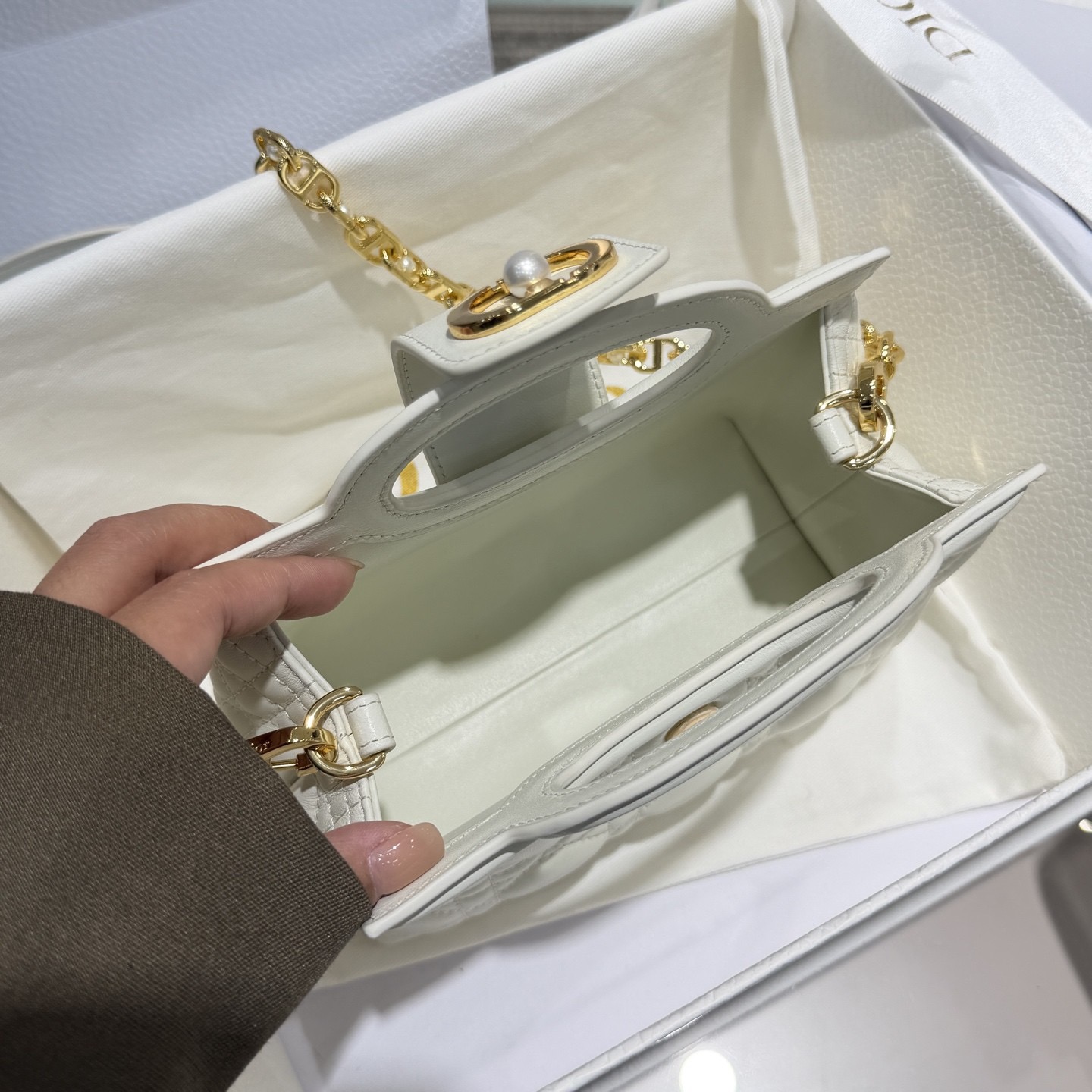 DIOR Jolie Top Handle Mini Bag Cannage Lambskin - image 6