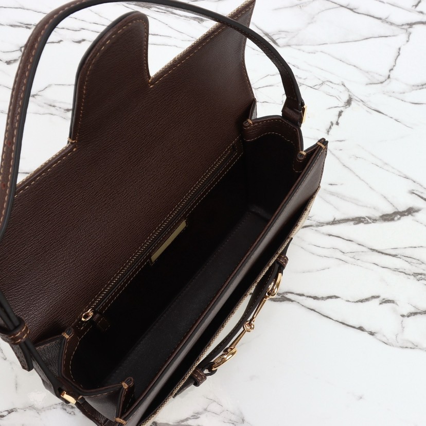 GUCCI GG Canvas Horsebit Shoulder Bag - image 6