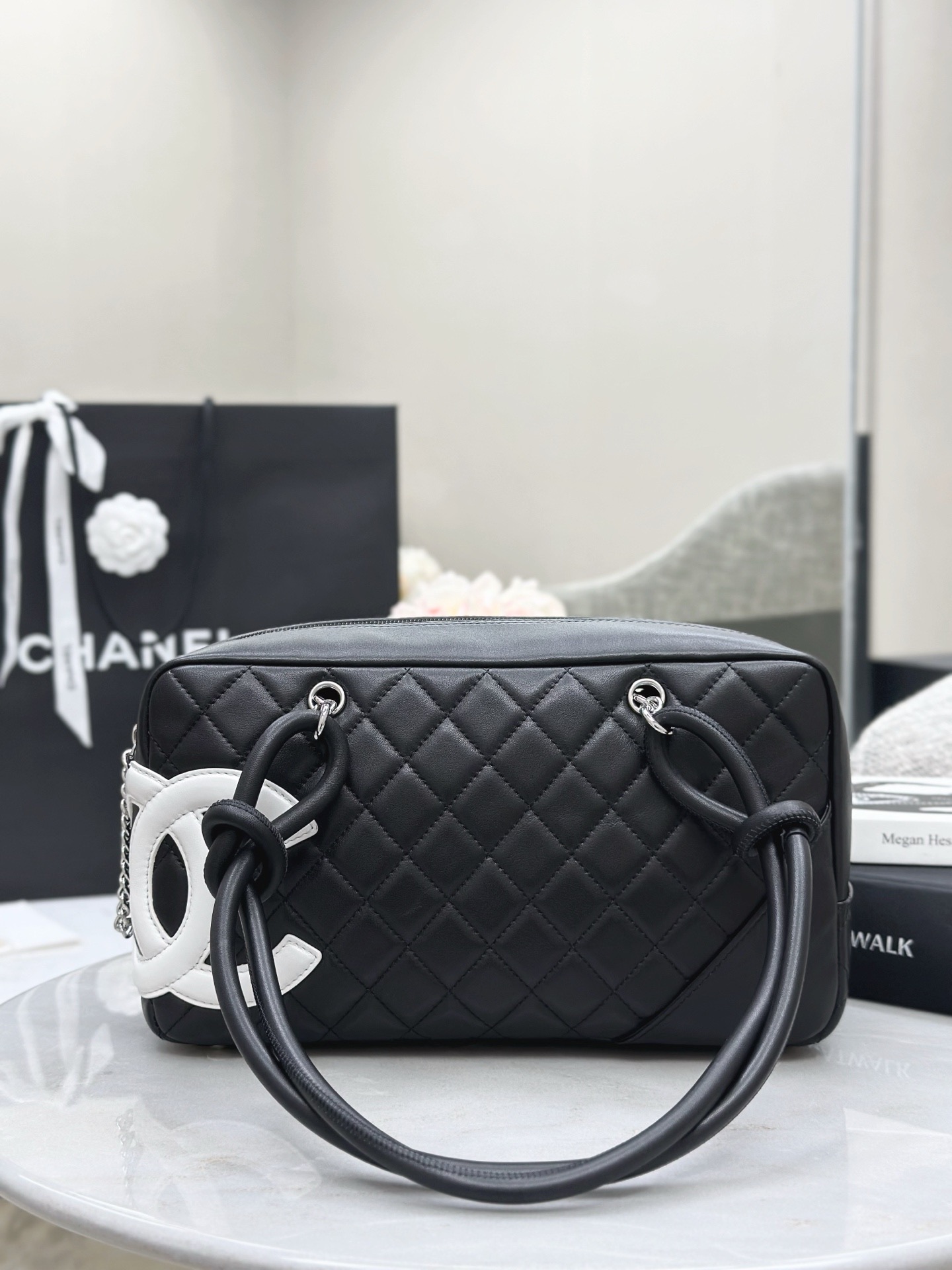 CHANEL Cambon Bowling Hobo Bag Small - image 2