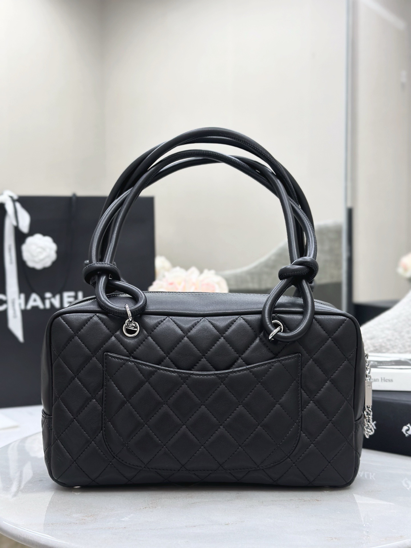 CHANEL Cambon Bowling Hobo Bag Small - image 5