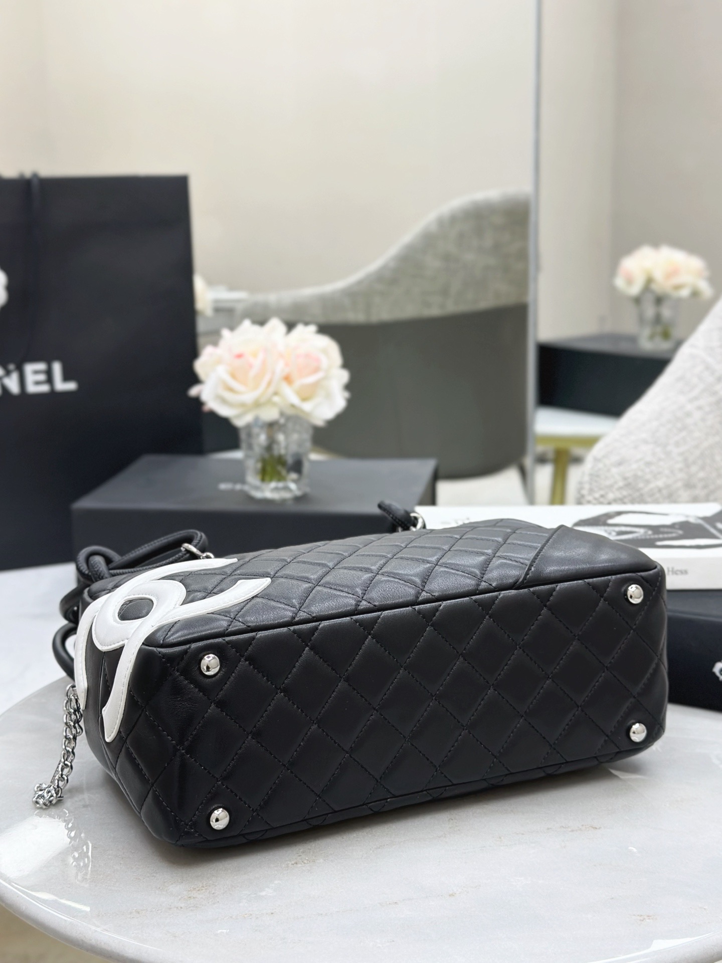 CHANEL Cambon Bowling Hobo Bag Small - image 6
