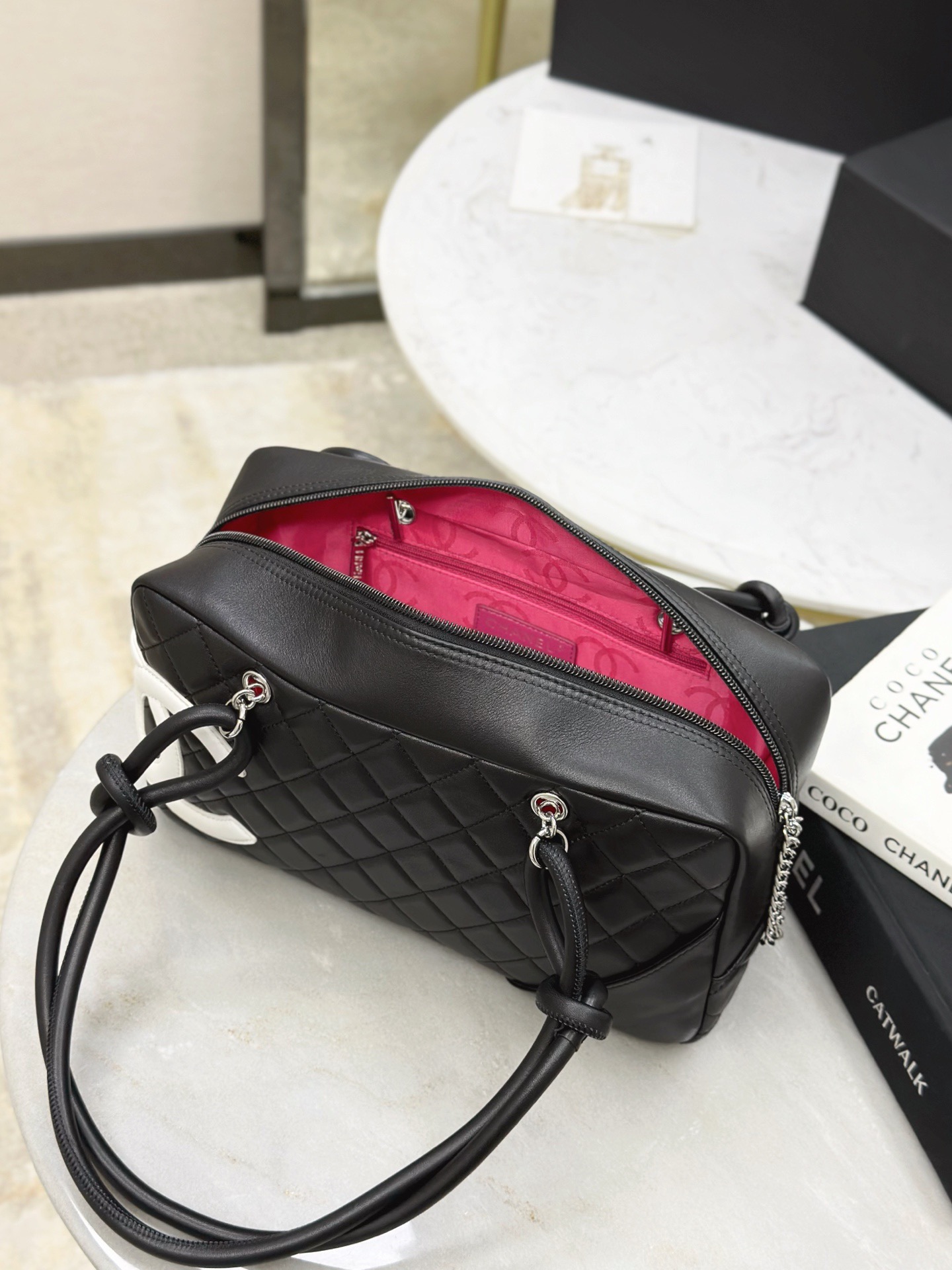 CHANEL Cambon Bowling Hobo Bag Small - image 7