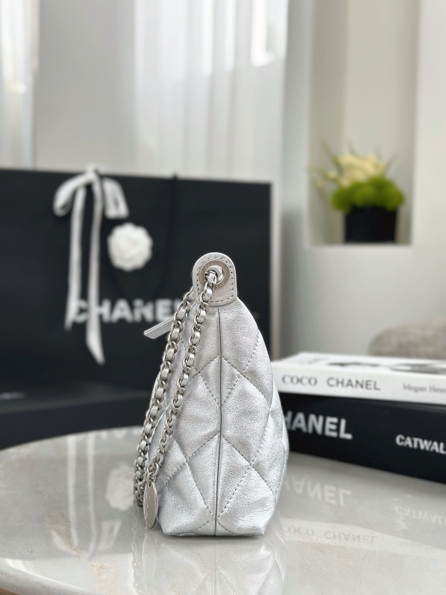 CHANEL Chain belt Hobo Handbag - image 4