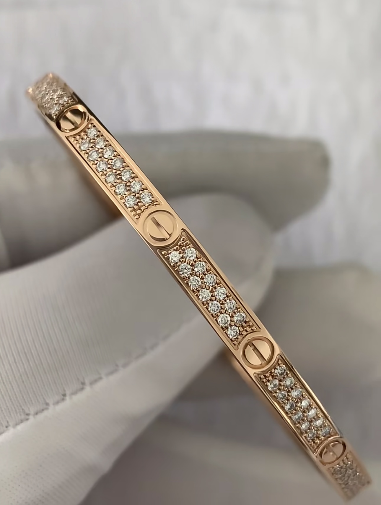 Cartier Love Bracelet Narrow version Full Paved - image 2