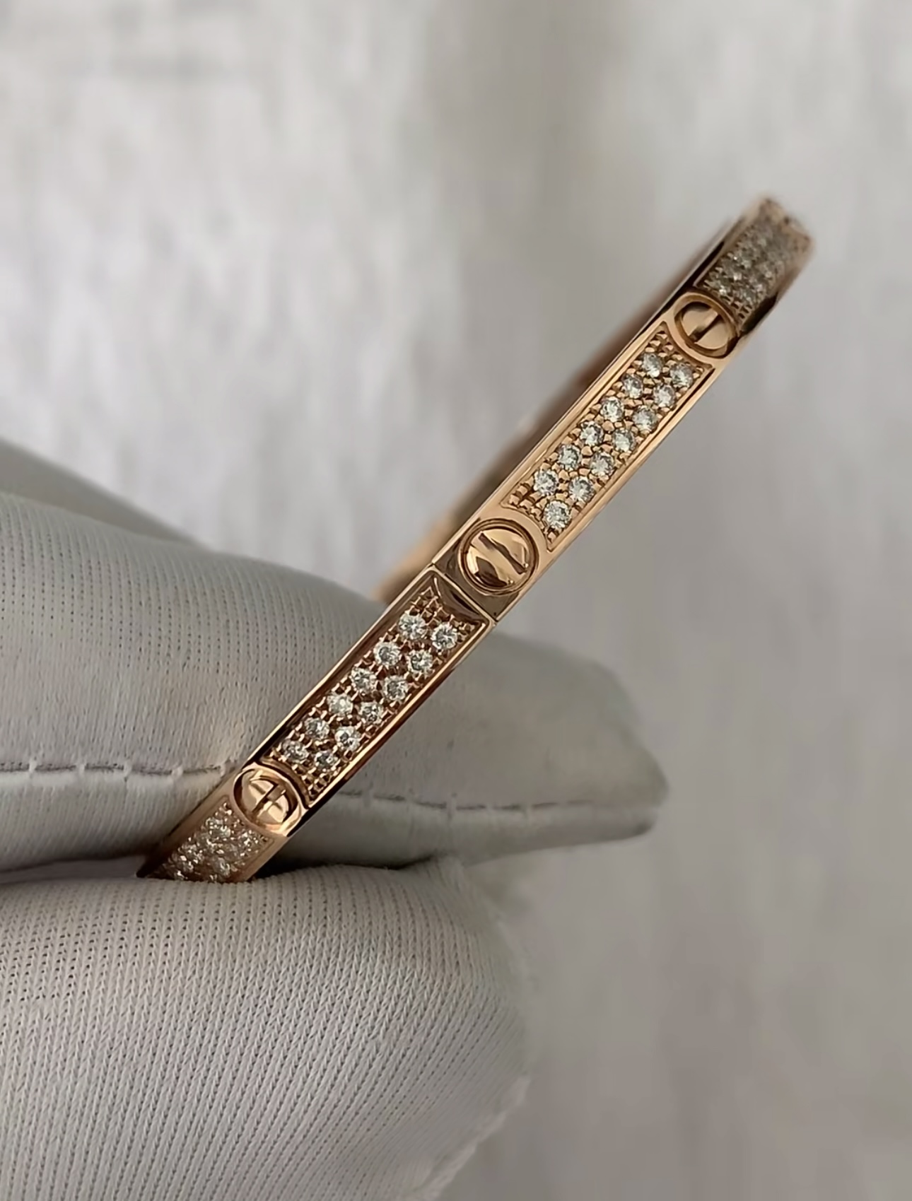 Cartier Love Bracelet Narrow version Full Paved - image 3