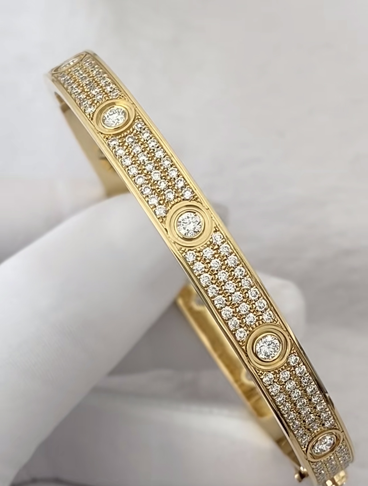 Cartier Love Bracelet Diamonds Full Paved Wider Version - image 2